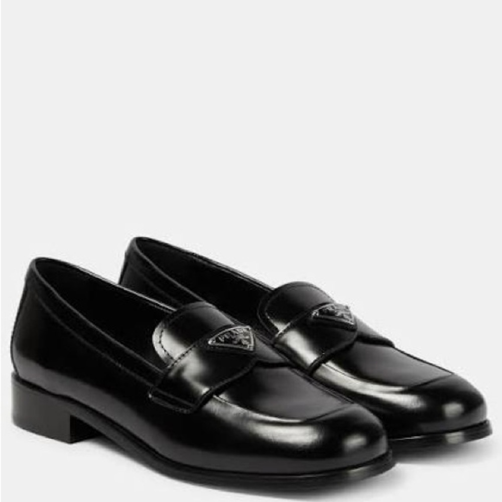 Prada Black Leather Loafers